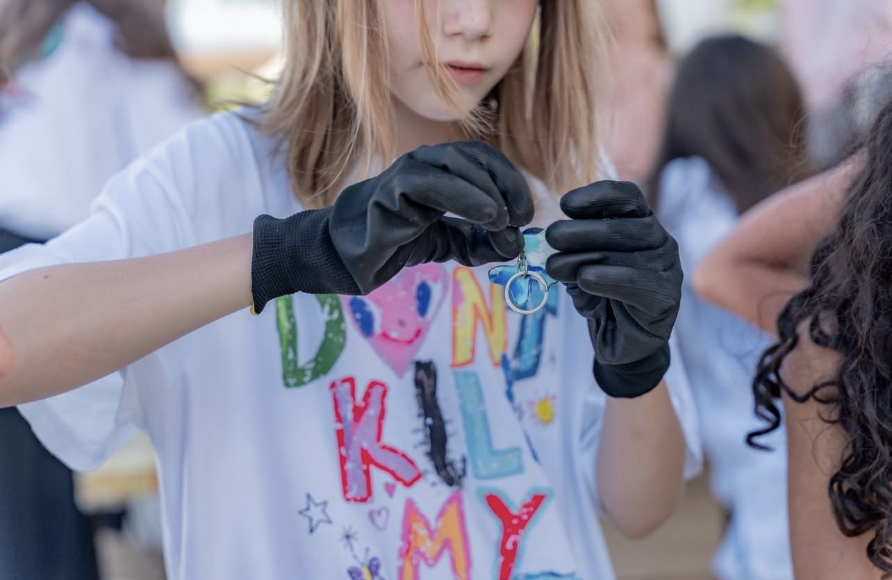 Children from Kids Club participating in the workshop